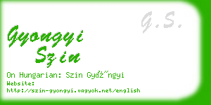 gyongyi szin business card